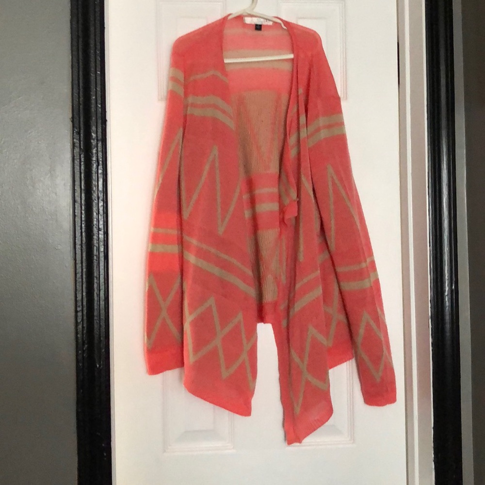 Pink and tan Aztec sweater
